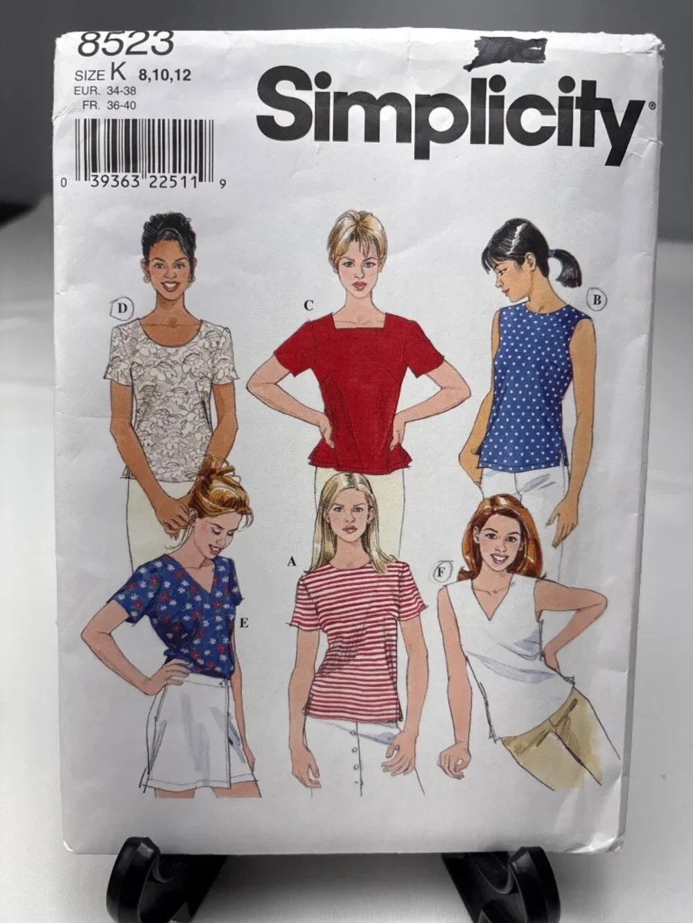 Simplicity 8523 Sewing Pattern Misses Shirt Size 8 10 12 Pullover Uncut
